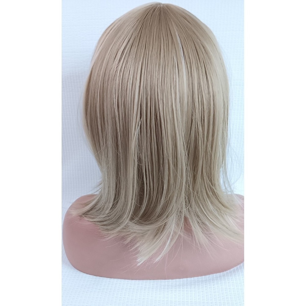 Women‎ breathable net Cap synthetic Highlights shoulder length Straight 16" wig - Picture 2 of 9